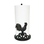 Decoronix Rustic Cast Iron Rooster Paper Towel Holder - Freestanding 12". Fixed Price $55.73.