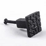Cobble Stone Design Cabinet Hardware Square Iron Knob Black. Fixed Price $16.99.