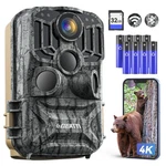 Trail Camera 48MP 4K 32GB Sd Card Wifi Bluetooth Deatti DET-T4-1P Waterproof. Fixed Price $104.99.