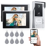 Wifi Video Doorbell Intercom System 2 Unit And Touch Monitor Phone Tuya App. Fixed Price $128.99.