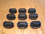 Antique Brass Tone Drawer Pulls Drop - Set Of 9. Fixed Price $44.95.
