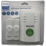 Philips Wireless Doorbell Kit Plug-in Push Buttons 150FT White DES2280W/27. Fixed Price $26.89.