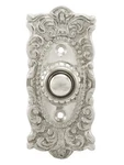 New Victorian Decorative Cast Brass Doorbell Button, Brushed/satin Nickel Finish. Fixed Price $12.50.