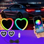 2PCS App Led Neon Heart Car Window Light Flash Glow Rear Windshield Decor Lamp. Fixed Price $24.99.