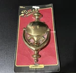 Vintage Ives Solid Brass Door Knocker Bright Artisan Collection 8" X 4" New 1983. Fixed Price $14.99.