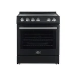 Forno FFSEL601230BLK 30" Black Slide In 4 Element Electric Range Nib #158353. Fixed Price $1149.00.