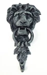 Upper Deck Verdigris Lion Head Iron Door Knocker. Fixed Price $28.48.