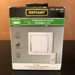 Defiant WLTX-301-A Battery Operated Doorbell Kit W/wireless Push Button. Fixed Price $11.99.