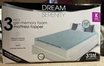King Size, Dream Serenity, 3 Gel Memory Foam Mattress Topper (74 X 78 ), New.. Fixed Price $99.99.