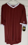 Wilson Adult S303 V-neck Baseball Tech Tee Shirt Large. Fixed Price $14.00.