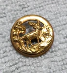 Vintage Antique Original Pierced Metal Picture Button Big Buck Deer & Doe. Fixed Price $6.00.