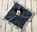 Disney Mickey Mouse Lovey Plush Blue Gray Diamond Security Blanket 12 X. Fixed Price $14.99.