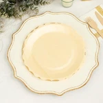 12 Round 9" Natural Birch Wood Dinner Plates Scalloped Rim Party Home Decoration. Fixed Price $8.29.