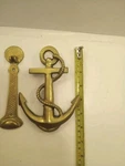 Solid Brass Anchor Rope Door Knocker Vintage Nautical Ship 5.25 Heavy. Fixed Price $26.00.