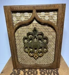 Rare Vintage Nutone Scovill Doorbell Cover Model LB-16 Wicker Cherry Finish. Fixed Price $54.95.