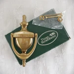 Vtg Solid Brass Door Knocker - Engraved Simmons" With Original Box. Fixed Price $12.00.