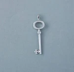 Thomas Sabo Large Zirconia Key Silver Pendant T0229-051-14 Size 2.75". Fixed Price $70.00.