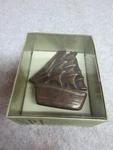 Sailing Schooner Ship Concealed Doorbell Decorative Solid Brass Spi New Box. Fixed Price $18.00.