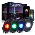 4 Pod Rgbw Led Rock Lights Kit Bluetooth App Control Neon For Jeep Atv Utv. Fixed Price $55.99.