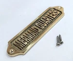 Solid Brass Mermaid Quarters Sign Plaque Door Wall Plate 13CM Screw Mount. Fixed Price $19.47.