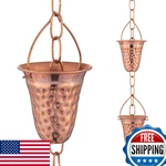 Marrgon Copper Rain Chain Decorative Chimes Cups Replace Gutter Downspout. Fixed Price $55.92.