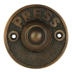 Wired Brass Circular Doorbell Chime Push Button Oil Rubbed Bronze Finish Vint. Fixed Price $23.05.