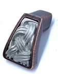 Vicenza Designs Sancio Hand Crafted Finger Pull Knob Antique Copper Satin Nickel. Fixed Price $18.88.