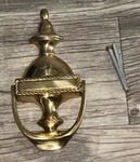 Vintage Brass Rope Boarder Door Knocker. Fixed Price $18.19.