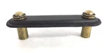 Vicenza Designs Equestre 3 In Leather Pull Black Antique Brass K1172. Fixed Price $24.95.