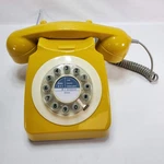 746 Push Button Yellow Mustard Telephone Vintage Retro Style Wild Wolf. Fixed Price $49.95.