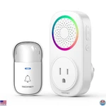 Self-powered Wireless Doorbell Kit, 60 Chimes, Rgb Light, 1000FT Range, IP66. Fixed Price $39.19.