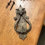 Antique Style Cast Iron Bronze Door Knocker With Mounting Hardware. Fixed Price $75.00.