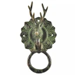 Antique Look Patina Brass Reindeer Head Door Knocker Bell Home Decor. Fixed Price $153.62.