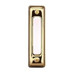Heath Zenith SL-711-02 Polished Brass Pushbutton Doorbell 2.75 HX0.75 W In.. Fixed Price $9.12.