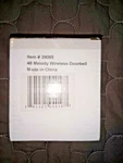 48-MELODY Wireless Doorbell #39085 New Free Shipping. Fixed Price $19.99.