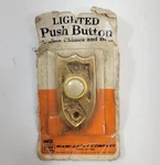 Vintage Nos Miami Carey Brass Lighted Doorbell Button. Fixed Price $15.29.