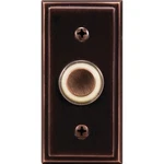 Heath Zenith Wired Oil Rubbed Bronze Metal Body Led Lighted Doorbell Push-button. Fixed Price $24.48.
