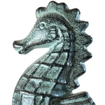 Sea Horses Door Stops Bookends Nautical Ocean Beach Verdigris Finish Cast Iron. Fixed Price $35.00.
