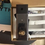 Jacchozhi Smart Door Lock Black Modern Keypad Deadbolt Batteries Front. Fixed Price $40.00.
