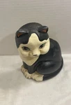 Vintage Cast Iron Back Cat Doorstop Upper Deck Ltd.tm Copyrighted 1991-1996. Fixed Price $49.99.