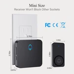Fansitc M5373X2 + F152 Wireless Doorbells, Receivers, Waterproof Chime - Black. Fixed Price $24.66.
