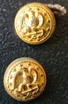 Jacob Reeds Sons. Eagle Anchor Brass Shank Button Set. 13 Stars. 1/2 Inch. Fixed Price $15.00.