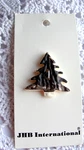 Vintage Jhb Buttons Timber Pine Tree Hand Painted Realistic '90 Nos 1-1/8" Jly. Fixed Price $5.99.