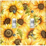 Metal Light Switch Cover Wall Plate For Yellow Flowers Bouquet SUN019. Fixed Price $13.49.