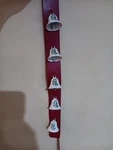 Christmas Holly Sleigh Bell Strap Bevin Bros. Leather Vintage Connecticut Usa. Fixed Price $15.00.