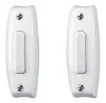 2 Broan Nutone PB7LWH White Wired Lighted Push Buttons For Door Bell Chimes. Fixed Price $16.00.