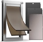 Heavy Duty Aluminum Dog Door With Magnetic Flaps & Dual Locks For Pets 110 Lb. Fixed Price $149.99.