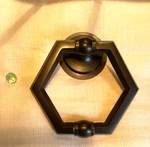 Rh Rejuvenation Hardware Oil Rubbed Bronze Hexagon Large Door Knocker 6". Fixed Price $65.00.