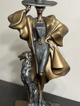Austin Productions Rare Alexsander Danel Sculpture Art Deco Woman Dog Statue. Fixed Price $379.99.