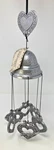 Vintage Carson Statesmetal Wind Chimes Hearts Hammered Bell Box Nos. Fixed Price $24.99.